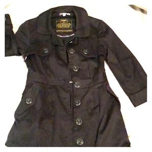 Black quarter sleeve Talula trench coat